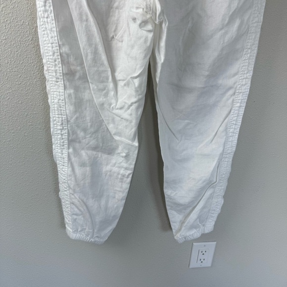 NWOT ATHLETA Cabo Linen Jogger Pants Calla Lily White Casual Active Women’s 10 - Picture 8 of 11